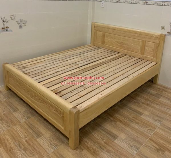 Giường gỗ Sồi Nga 1m4 – 1m8 GI002-03-04