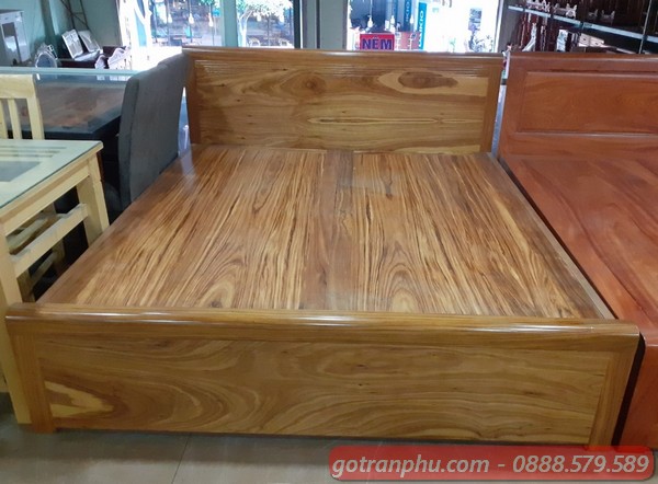 Giường gỗ hương xám cộng ván phản