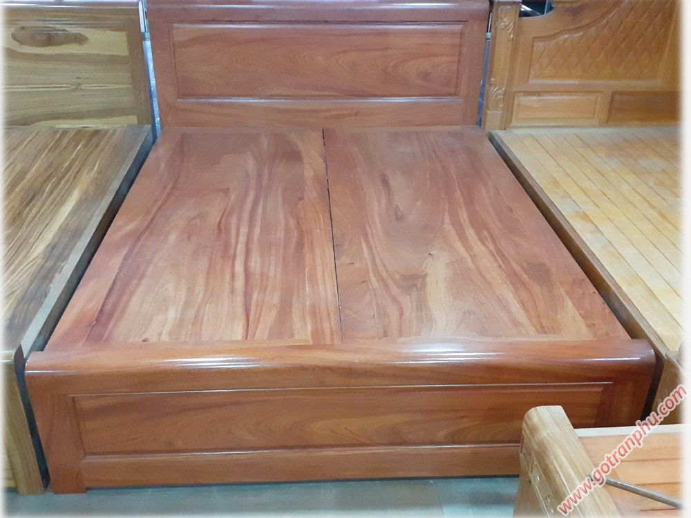 Giường gỗ hương đá dát phản gỗ tự nhiên (1m8 x 2m) GI016