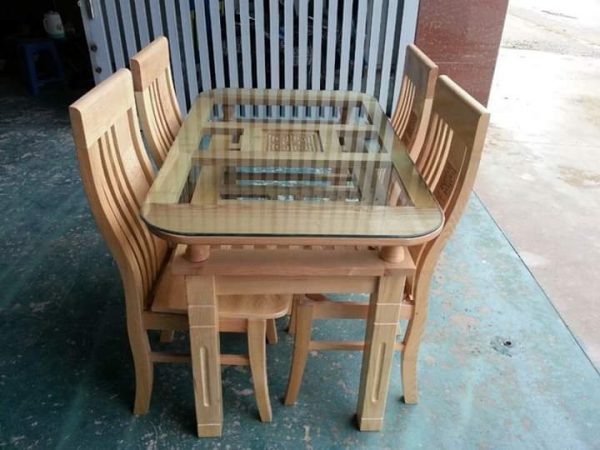 bàn ăn 6 ghế gỗ Sồi