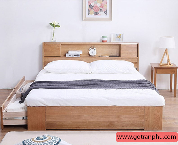 Mẫu giường gỗ giá rẻ đẹp HCM
