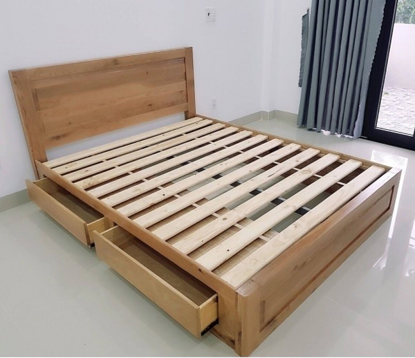 Giường gỗ có ngăn kéo đẹp sang trọng