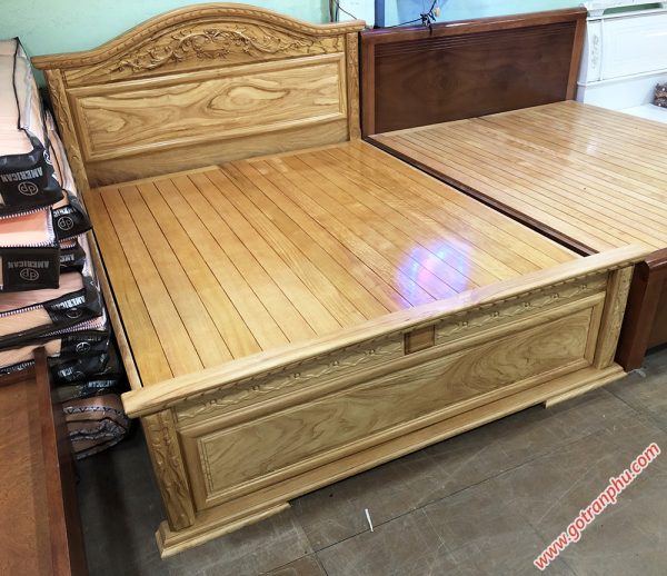 Giường ngủ gỗ gõ đỏ dát giường phản 1m6 - 1m8 x 2m (1)