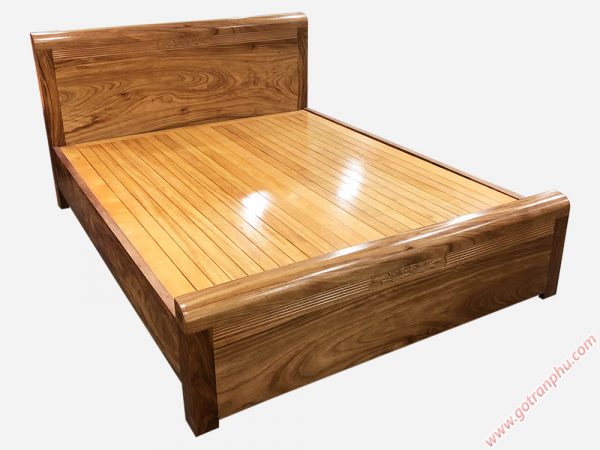 Giường ngủ gỗ hương xám kẻ chỉ giát phản (1m6 x 2m) GI034
