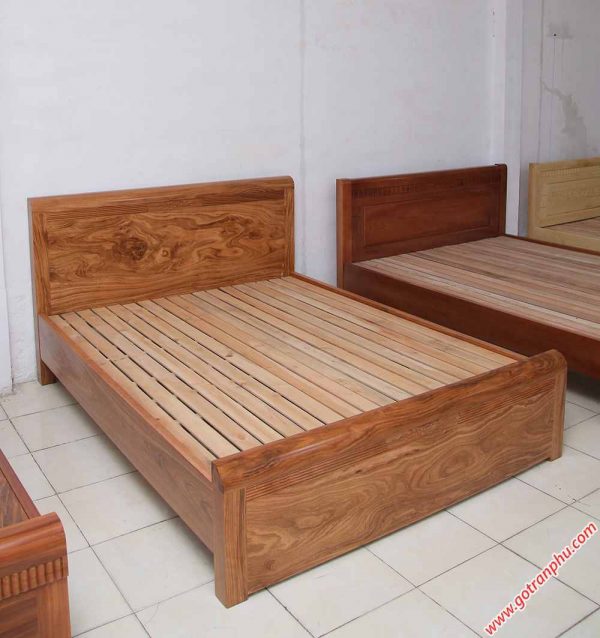 Giường ngủ gỗ hương xám vạt thường (1m6 - 1m82m) (1)