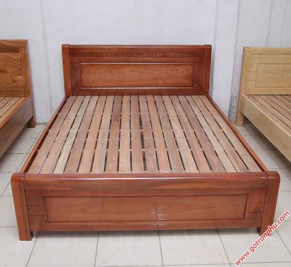Giường ngủ gỗ xoan đào lá vạt thường (1m2 - 1m6 - 1m82m) (1)