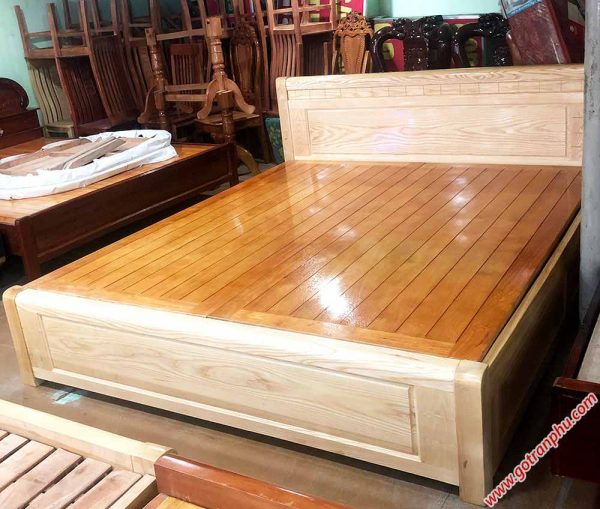 Giường ngủ gỗ sồi có hộc kéo 1m6 - GI049 (6)