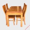 Bộ bàn ăn 4 ghế gỗ gõ đỏ 1m2 BA028