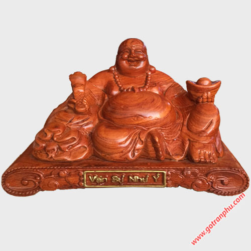 Tượng Phật Di Lặc gỗ Hương 30cm TG016 (1)