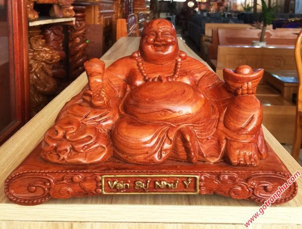 Tượng Phật Di Lặc gỗ Hương 30cm TG016 (5)